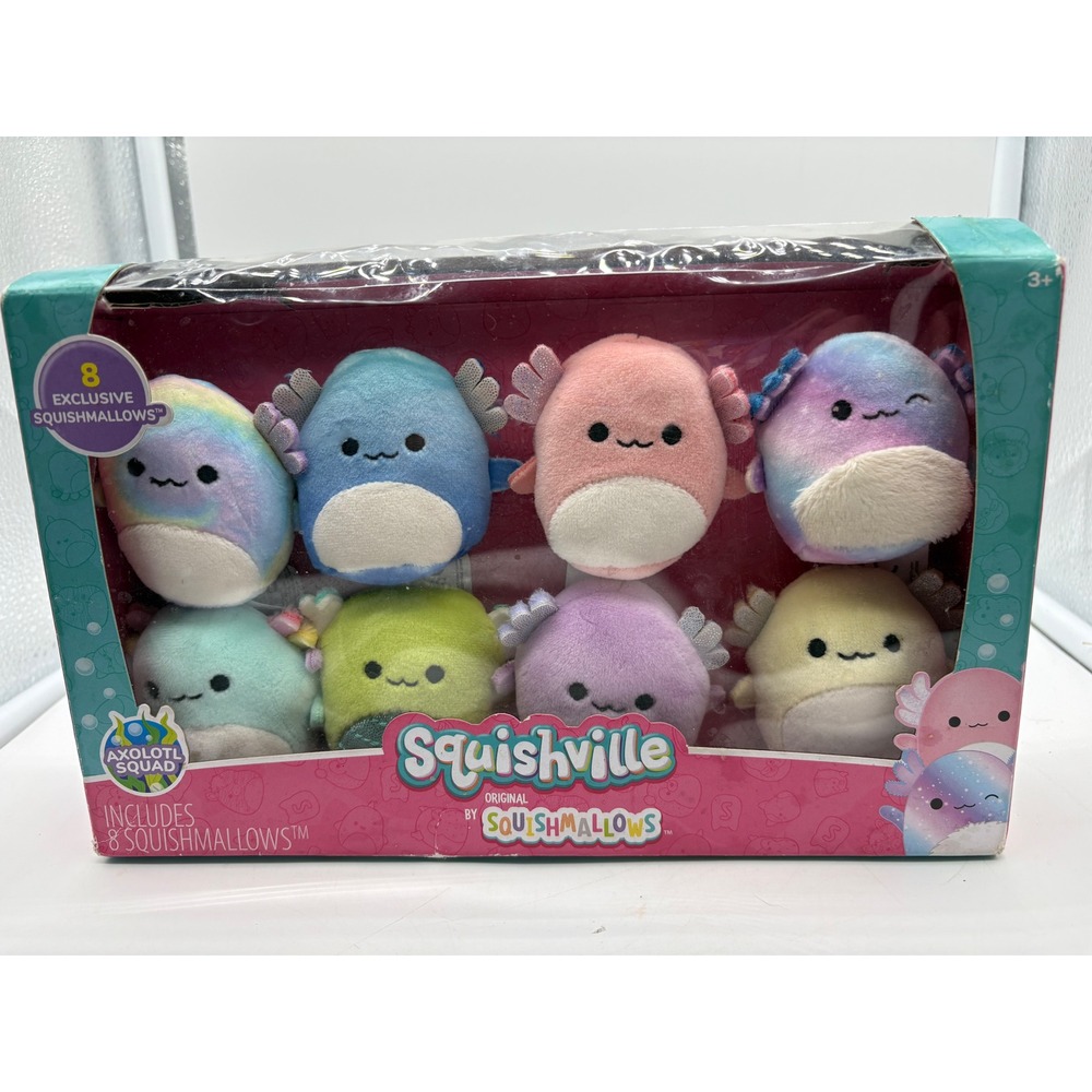 Squishmallows Squishville Axolotl Squad 8 Pack RARE